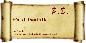 Pócsi Dominik névjegykártya